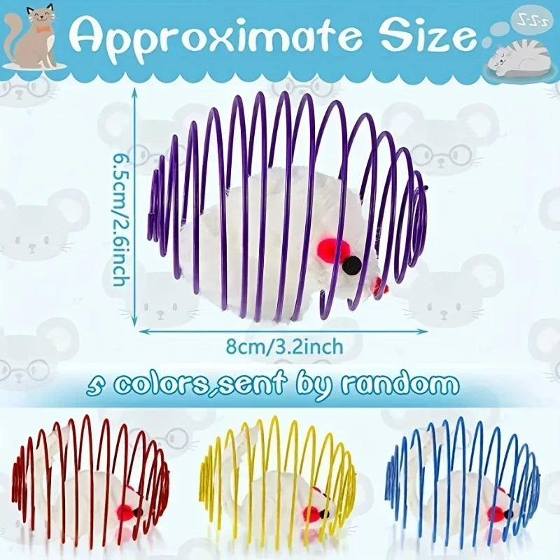 1 buc jucărie amuzantă pentru pisici, extensibilă, cu arcuri pentru pisoi, jucării interactive, bile pentru pisici, culoare aleatorie, accesorii pentru pisici, animale de companie