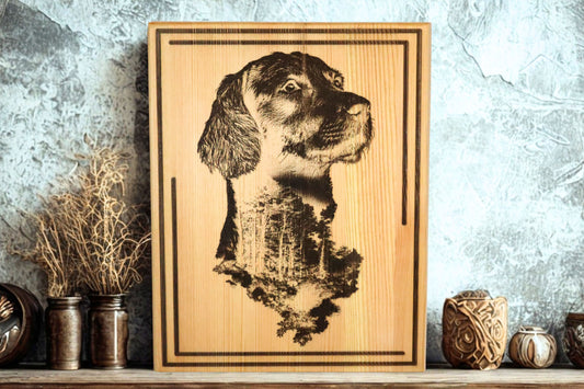 Holzbild Hund – personalisierbar