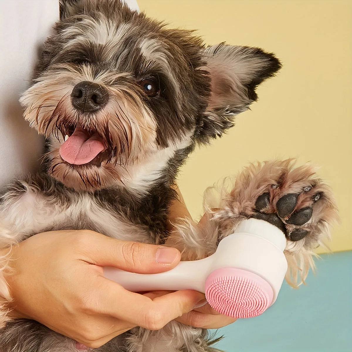 1 buc - Perie de curățat și masaj pentru labe de animale de companie din silicon - Instrument de îngrijire cu două fețe pentru blană și gheare sănătoase