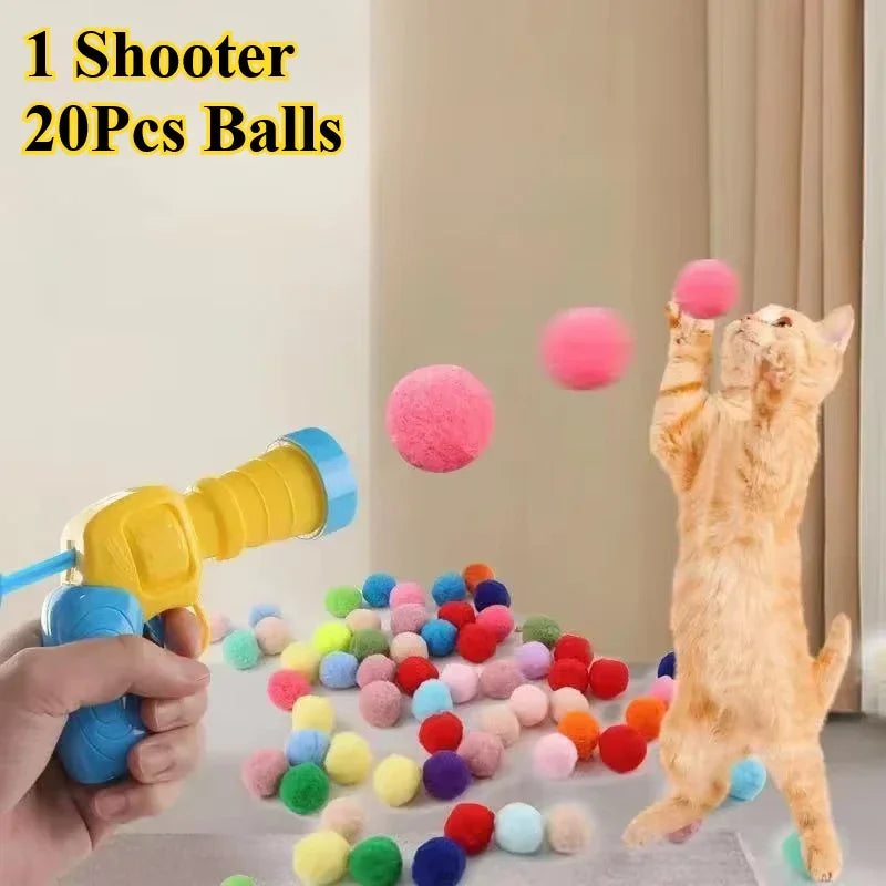 1 set jucării interactive creative pentru lansare, dresaj pentru pisici, pisoi, mini pompoane, jocuri, minge de pluș întinsă, jucărie pentru pisici, consumabile pentru animale de companie, accesorii pentru animale de companie