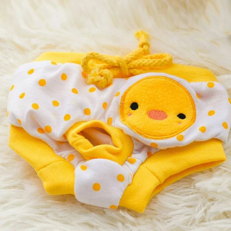 1PC Pet Dog Shorts sanitare fiziologice pantaloni drăguț fructe Print scutec câine pantaloni scurți lavabili femele câine chiloți lenjerie intimă boxeri