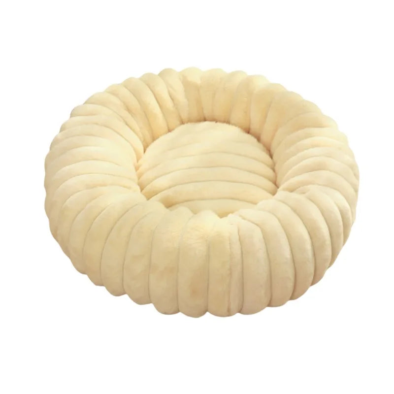 40/50/60cm Pet Kennels lungi de pluș rotunde pisică cuib de iarnă cald paturi de câine Kennel super moale câini saltea canapea Pet Deep Sleeping Supplies