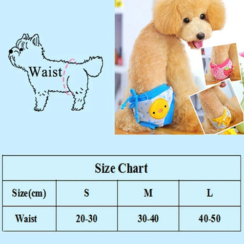 1PC Pet Dog Shorts sanitare fiziologice pantaloni drăguț fructe Print scutec câine pantaloni scurți lavabili femele câine chiloți lenjerie intimă boxeri