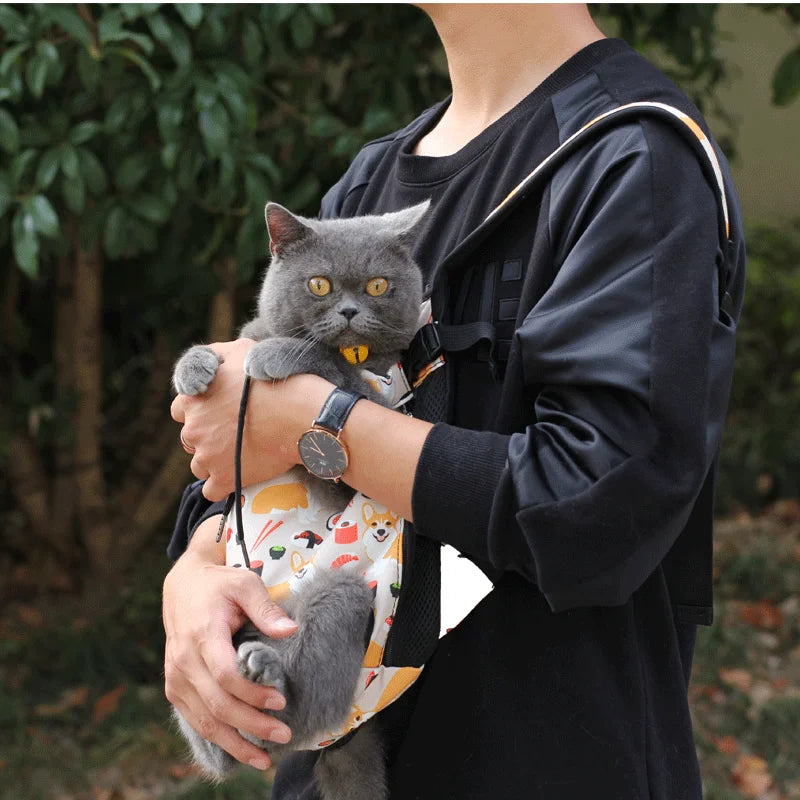 Geantă de transport reglabilă pentru pisici, rucsac cu umăr dublu pentru animale de companie, geantă portabilă pentru călătorii în aer liber, camping, drumeții, geantă pentru pisici, geantă pentru câini