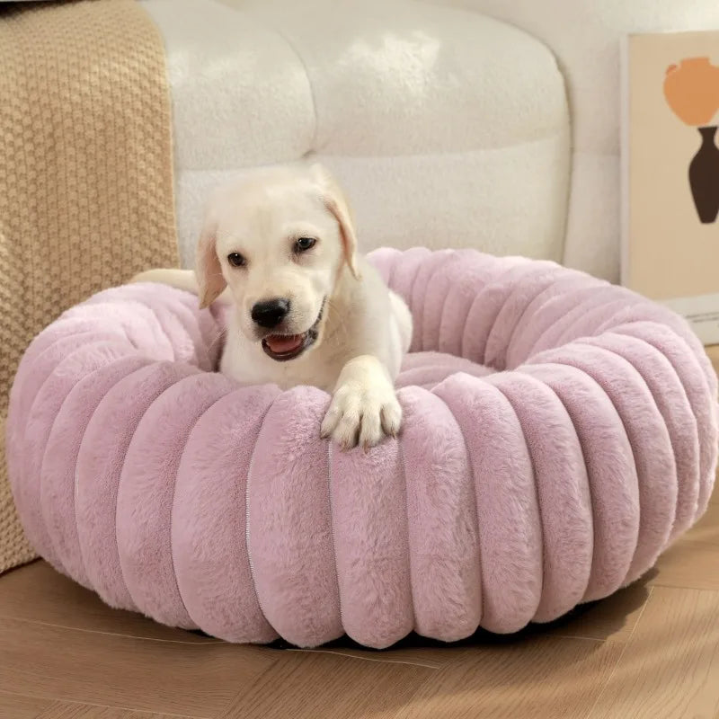 40/50/60cm Pet Kennels lungi de pluș rotunde pisică cuib de iarnă cald paturi de câine Kennel super moale câini saltea canapea Pet Deep Sleeping Supplies
