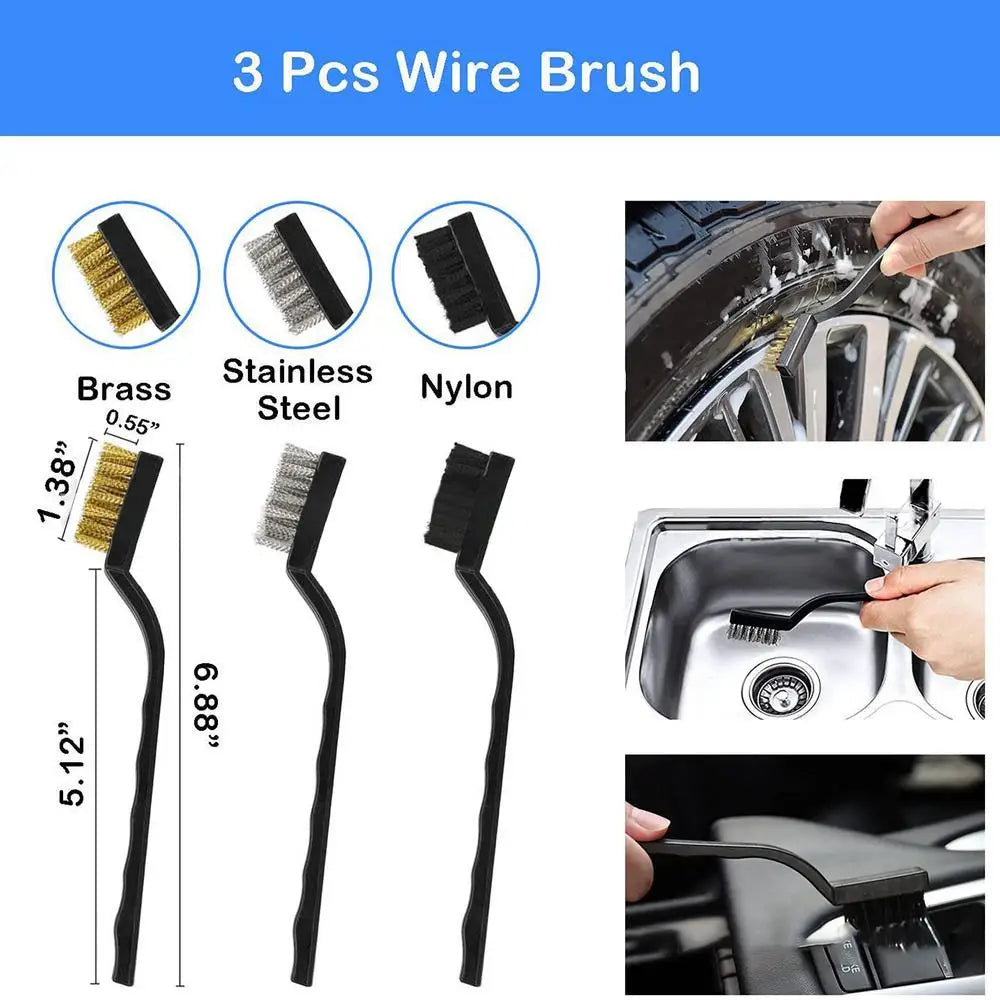 Kit de scule de curățare auto 29pc Kit de scule de detaliere pentru curățarea mașinii Kit de perii de spălare auto pentru interior și exterior roți tabloul de bord