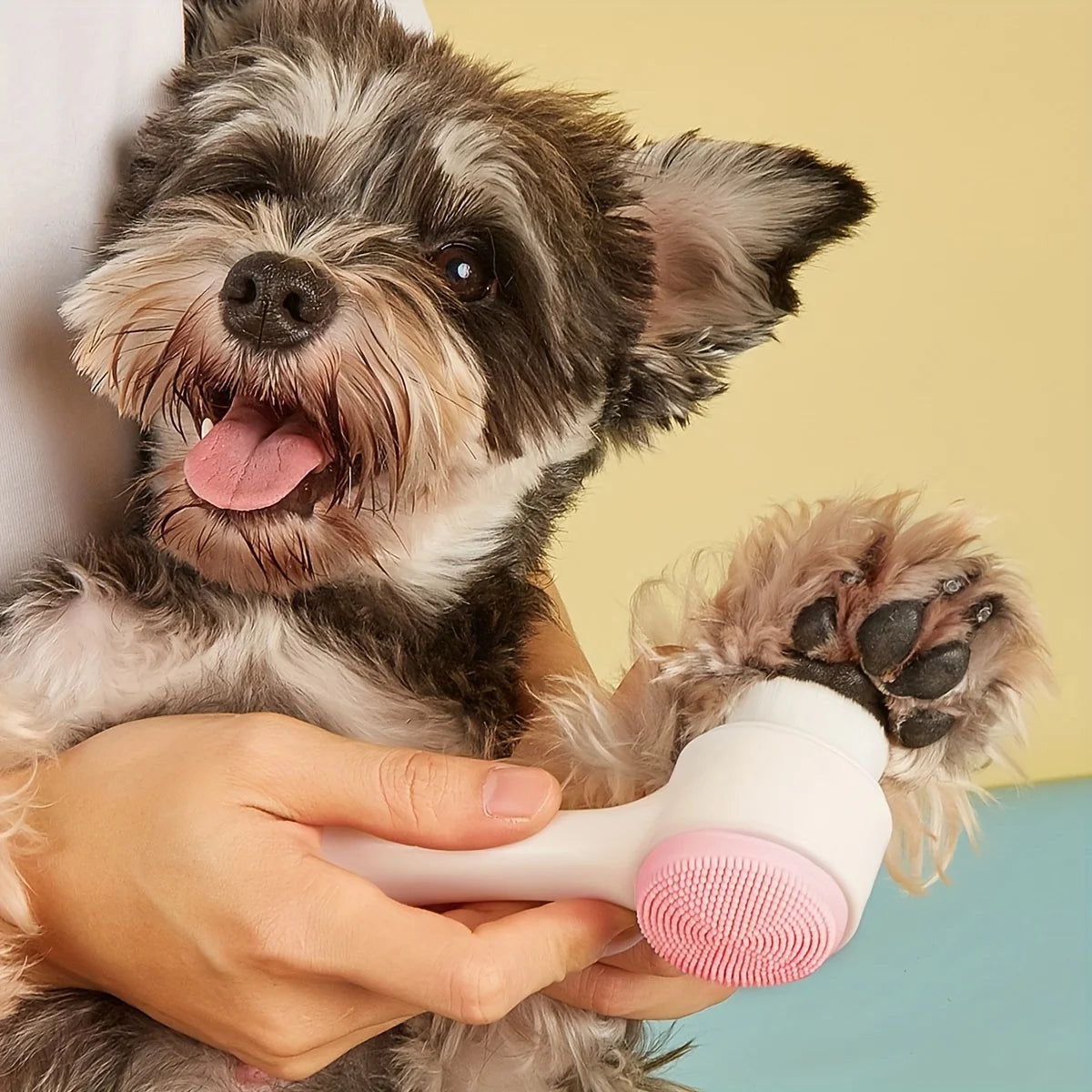 1 buc - Perie de curățat și masaj pentru labe de animale de companie din silicon - Instrument de îngrijire cu două fețe pentru blană și gheare sănătoase