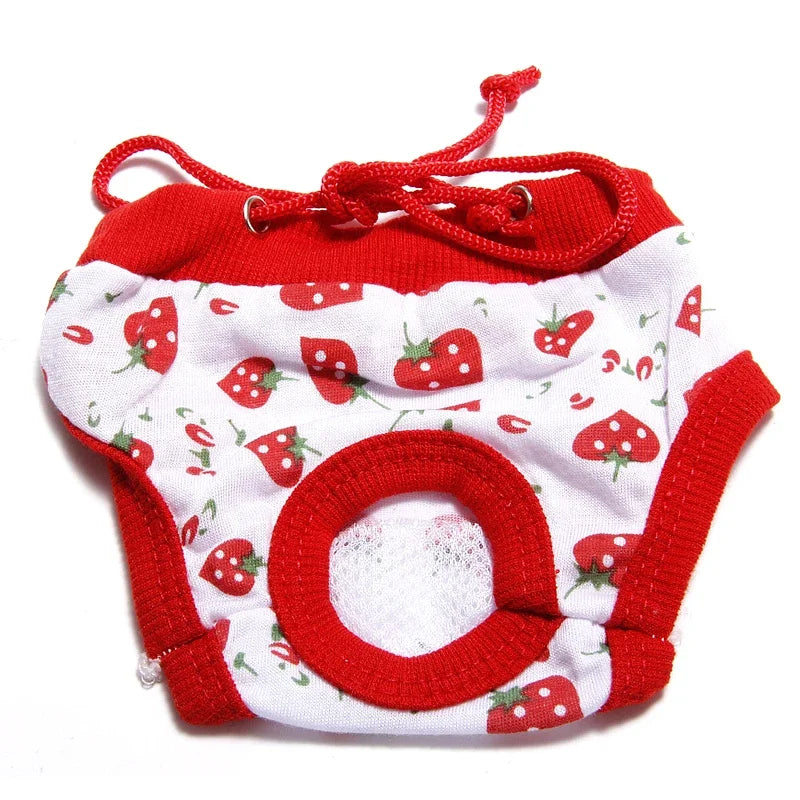 1PC Pet Dog Shorts sanitare fiziologice pantaloni drăguț fructe Print scutec câine pantaloni scurți lavabili femele câine chiloți lenjerie intimă boxeri