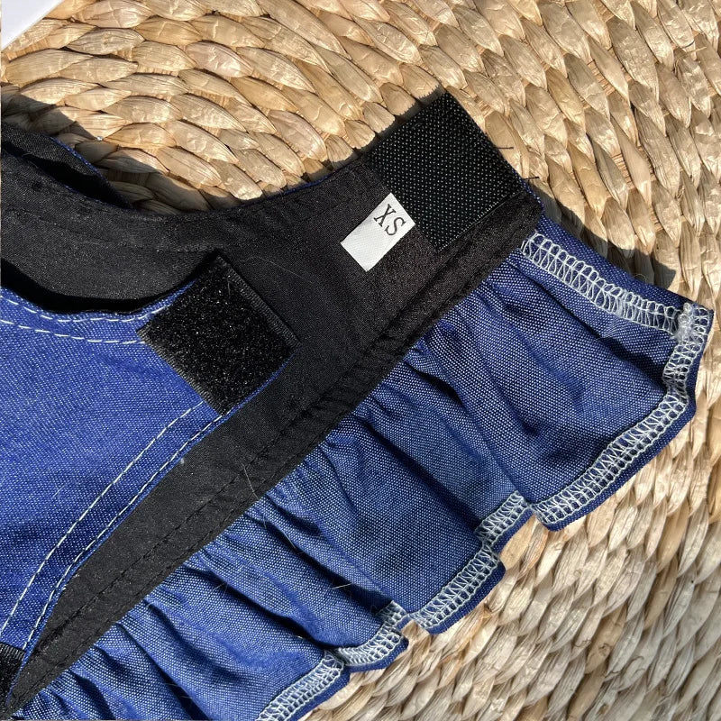 18 kg Denim Câine Ham Poliester Durabil Versatil Pet Vestă Rochie Mers Pe Jos Lesă Accesorii Papion Haine pentru Câini Mari pentru Pisici