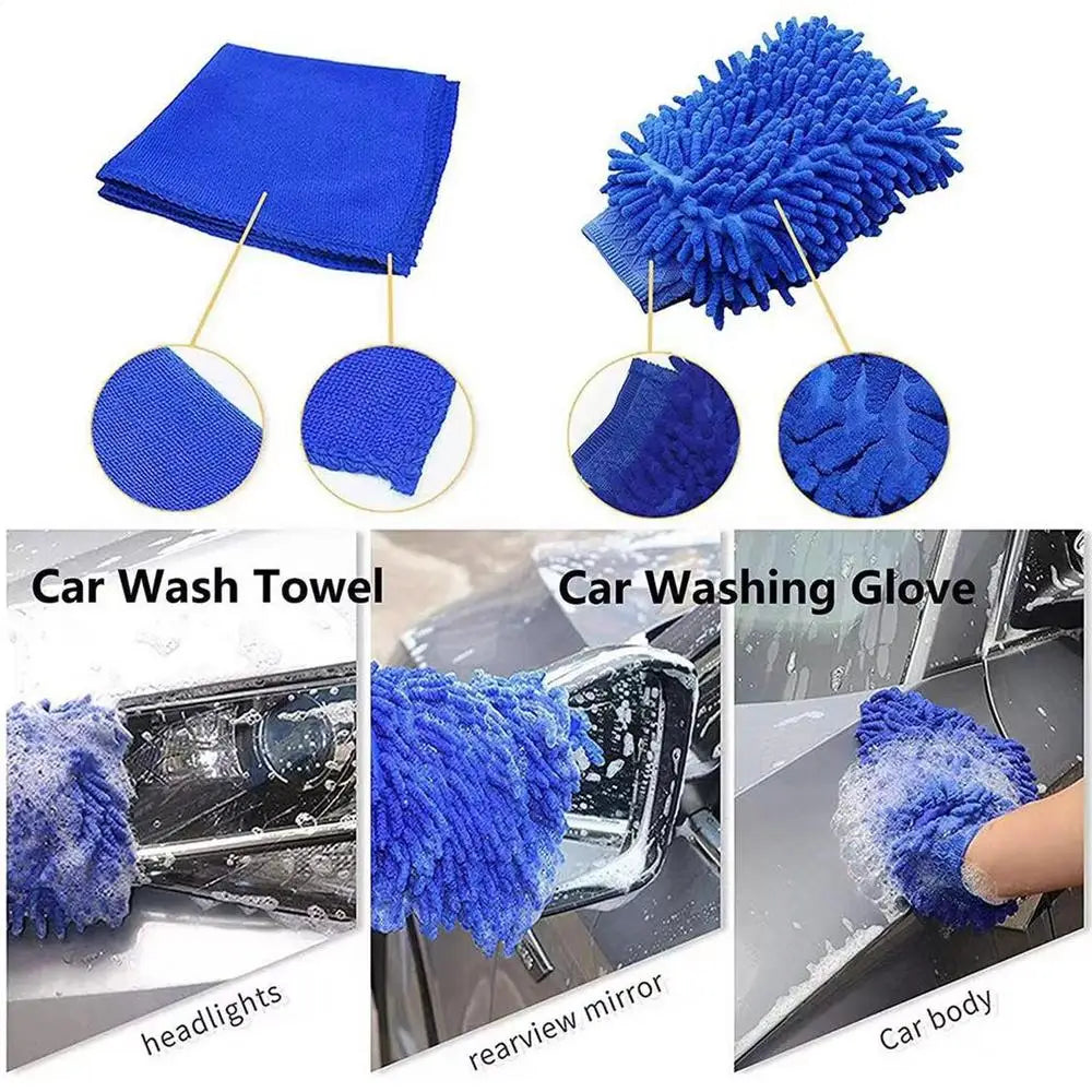 Kit de scule de curățare auto 29pc Kit de scule de detaliere pentru curățarea mașinii Kit de perii de spălare auto pentru interior și exterior roți tabloul de bord
