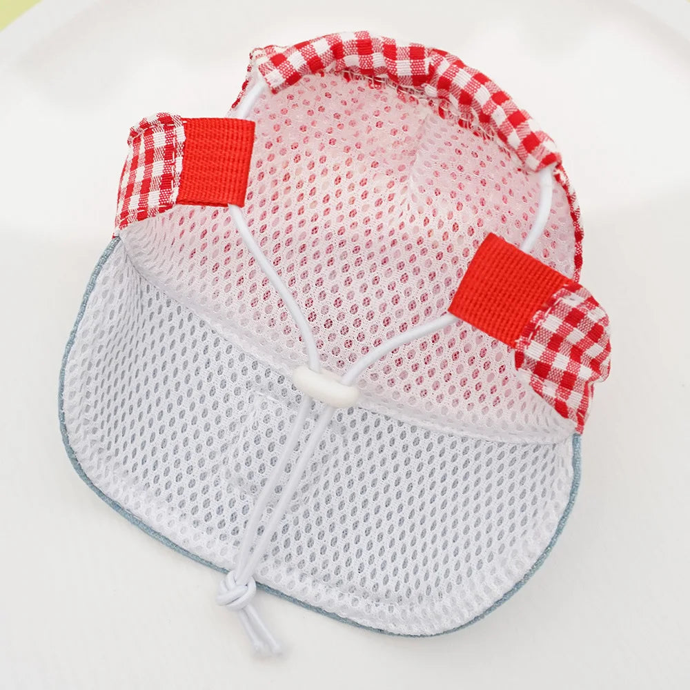 3PCS desene animate câine ham lesă și pălărie set unisex drăguț animale de companie accesorii în aer liber protecție solară capac pentru câini mici ham vestă ham pentru cățeluș