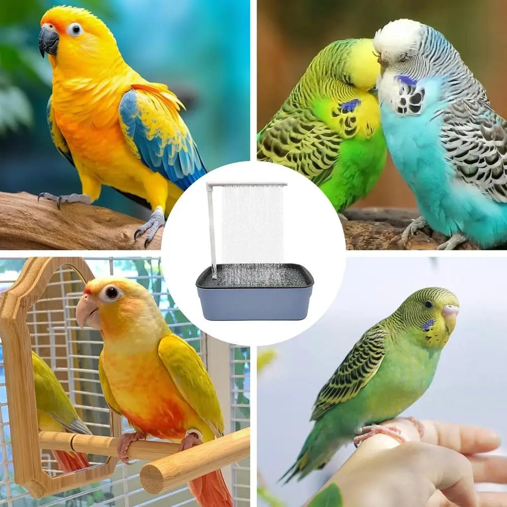 Baie automată pentru păsări de companie, USB electrică, cadă de baie pentru păsări mari, duș, cadă de baie multifuncțională pentru păsări, papagal, cadă de baie pentru curățarea papagalului