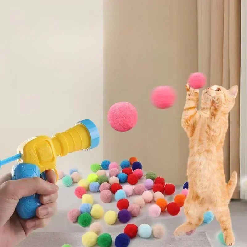 1 set jucării interactive creative pentru lansare, dresaj pentru pisici, pisoi, mini pompoane, jocuri, minge de pluș întinsă, jucărie pentru pisici, consumabile pentru animale de companie, accesorii pentru animale de companie